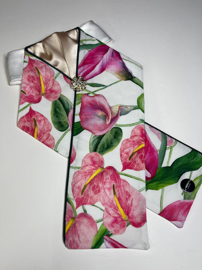 Pink Lily Dressage Stock Tie