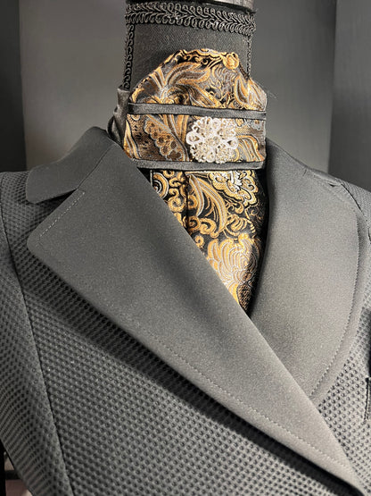 Black Silk Traditional Dressage Stock Tie