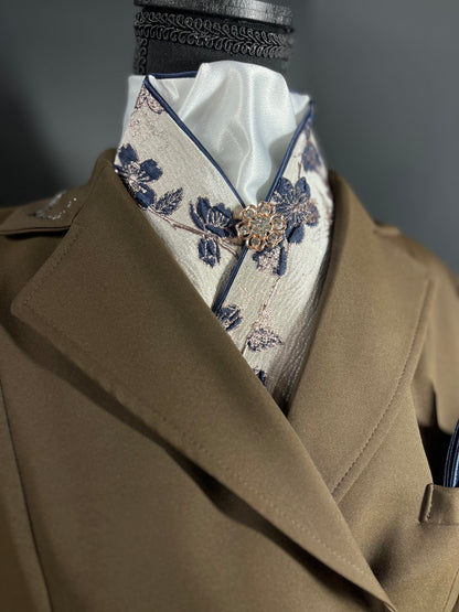 Metallic Rose Dressage Stock Tie