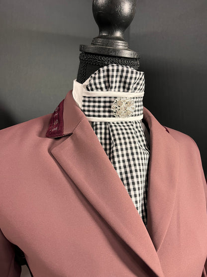 Gingham Traditional Euro Dressage Stock Tie