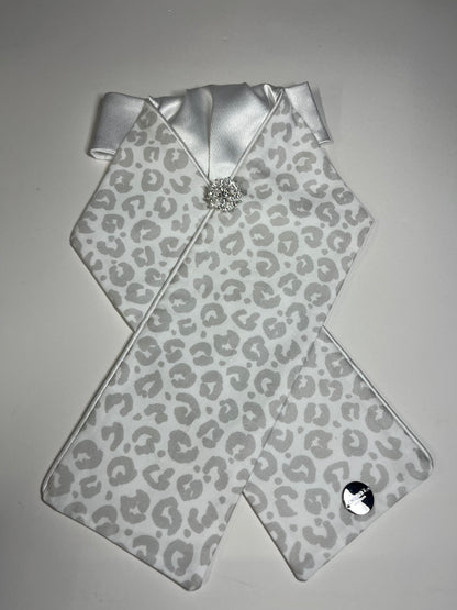 Snow Leopard Dressage Stock Tie