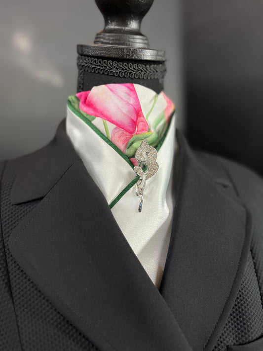 The Basic Pink Lily Dressage Stock Tie