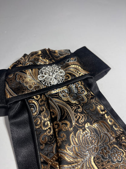 Black Silk Traditional Dressage Stock Tie