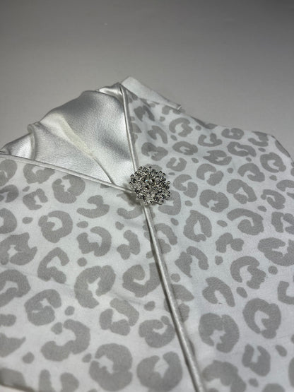 Snow Leopard Dressage Stock Tie