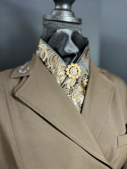 Black Silk Dressage Stock Tie