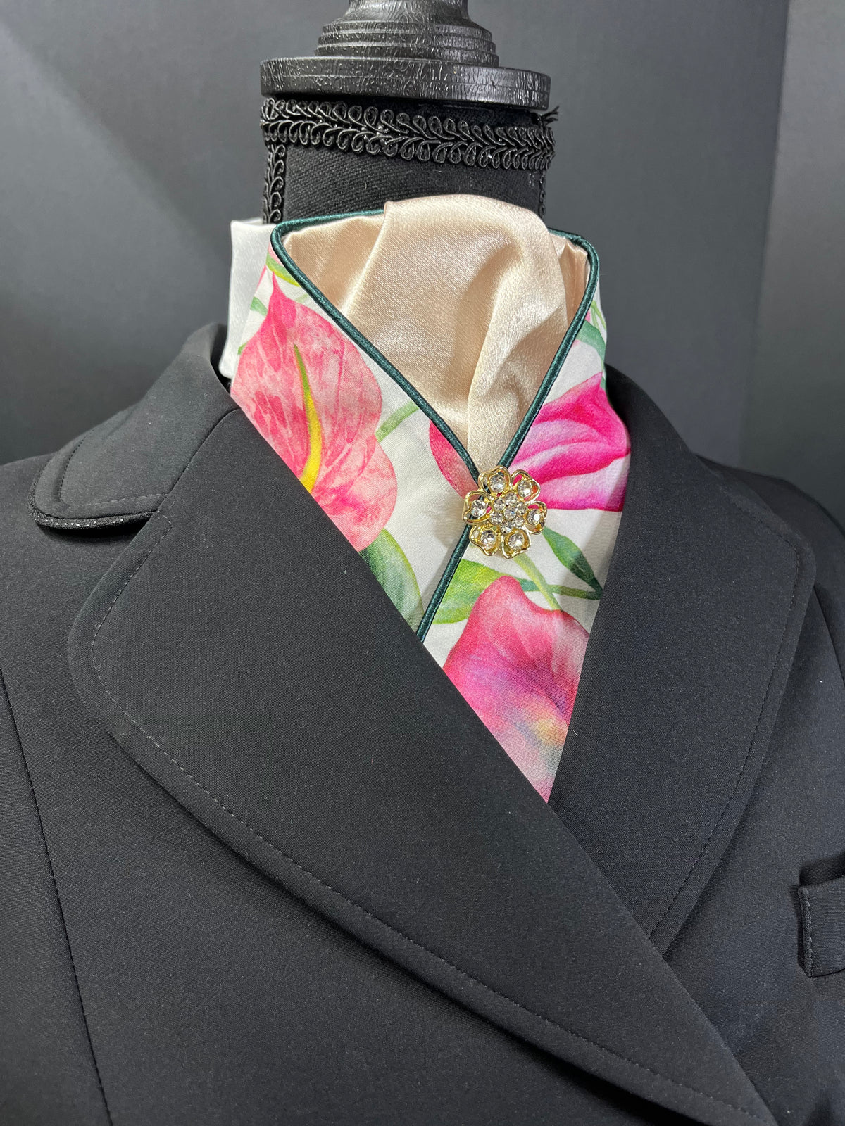 Pink Lily Dressage Stock Tie