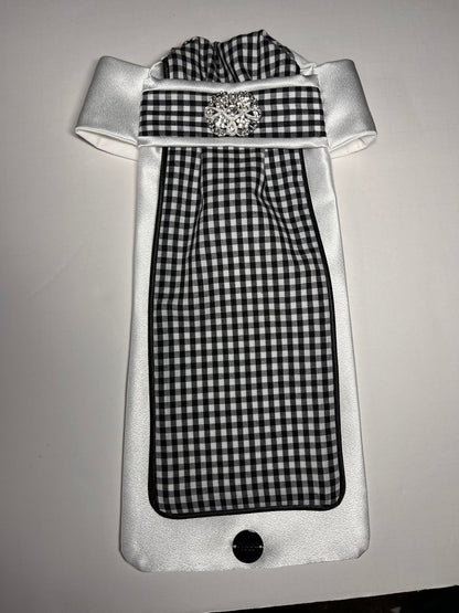 Gingham Traditional Euro Dressage Stock Tie