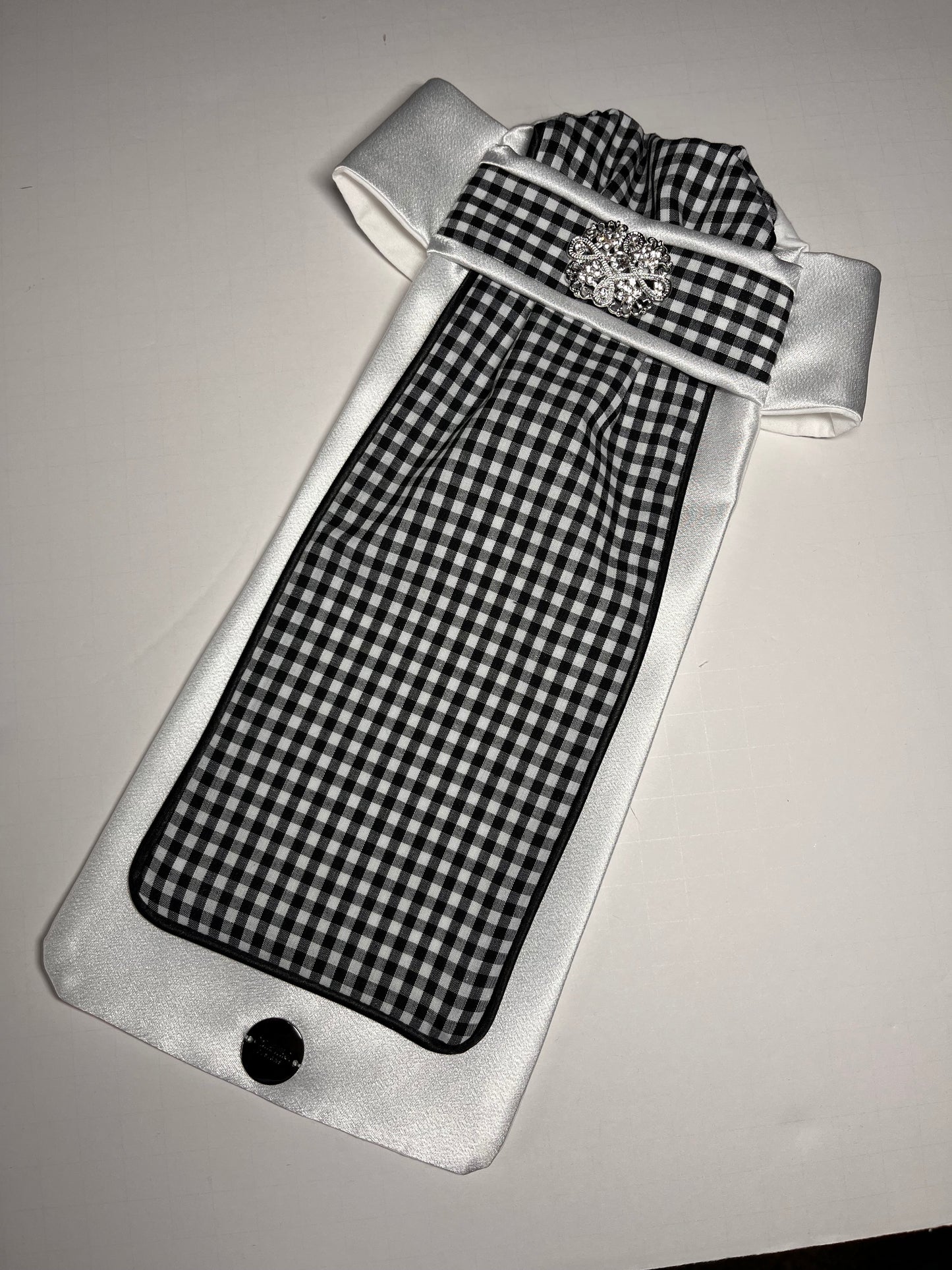 Gingham Traditional Euro Dressage Stock Tie