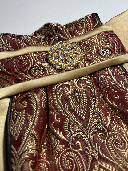 Bordeaux Gold Traditional Dressage Stock Tie