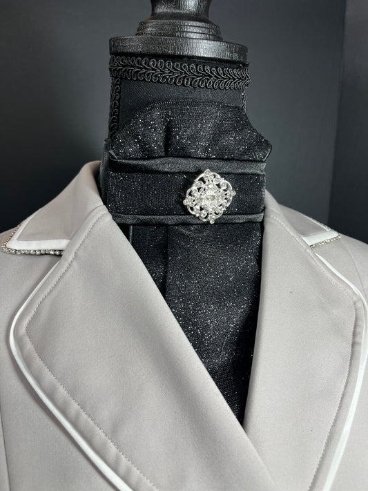 “The Black” Traditional Dressage Stock Tie