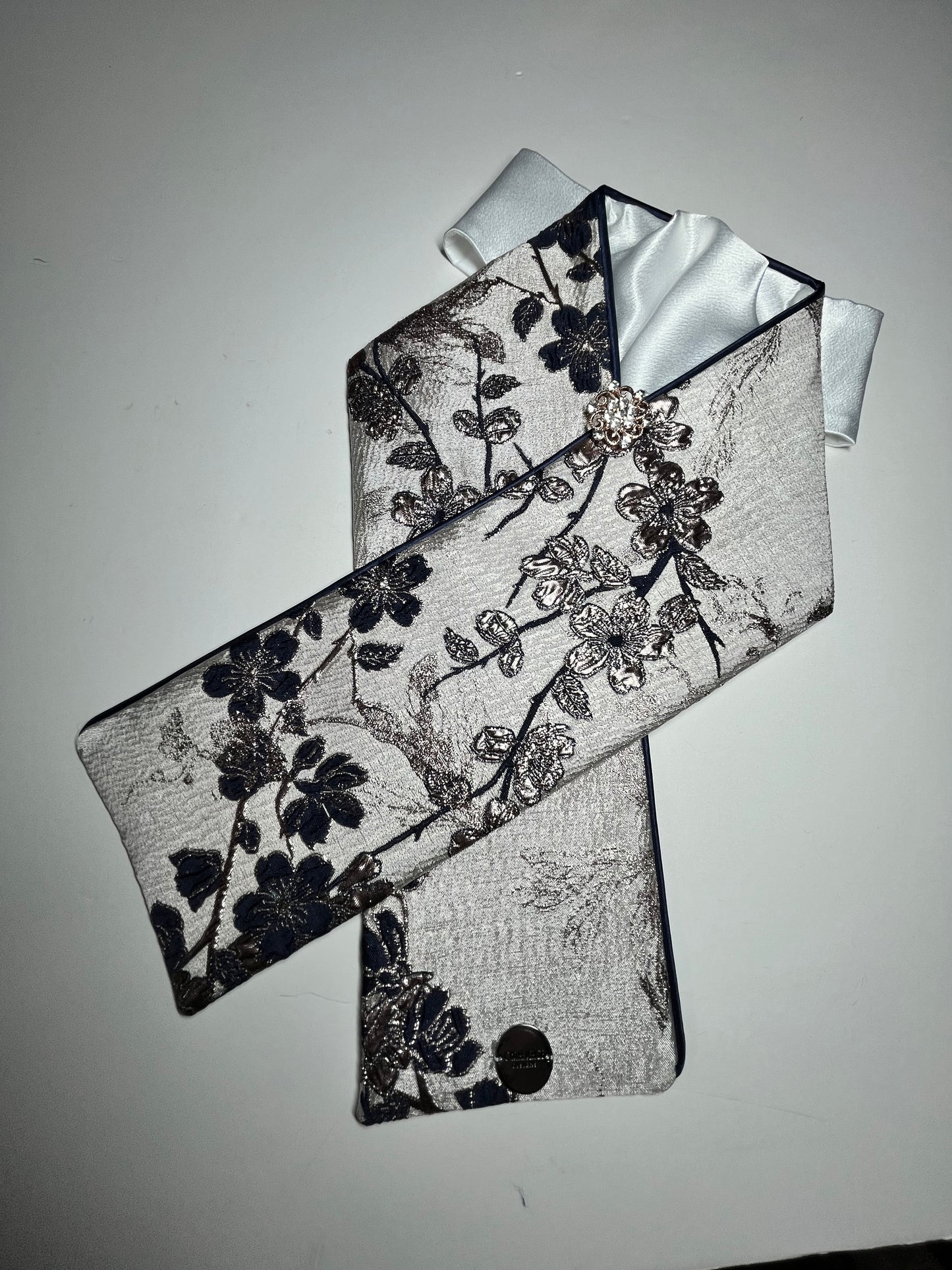 Metallic Rose Dressage Stock Tie