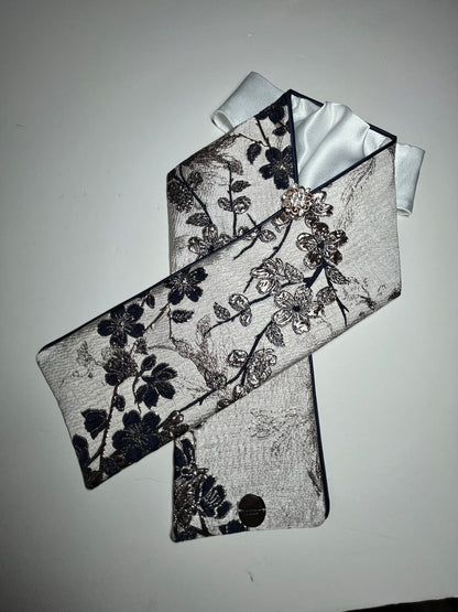 Metallic Rose Dressage Stock Tie