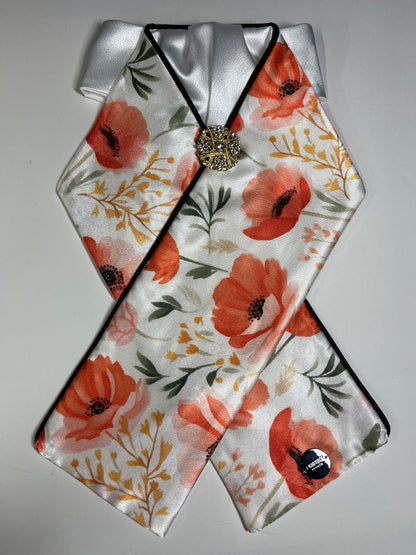 Bright Poppy Dressage Stock Tie