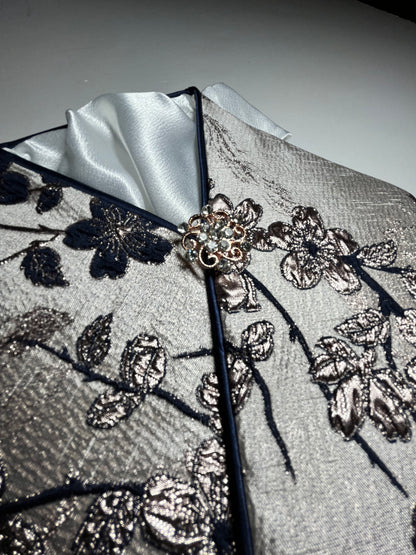 Metallic Rose Dressage Stock Tie