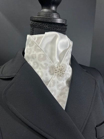Snow Leopard Dressage Stock Tie
