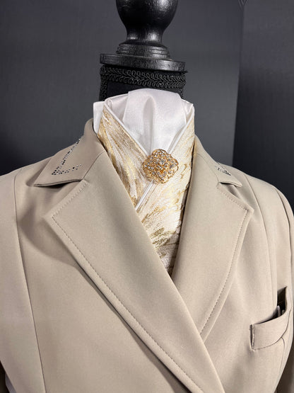 Golden Swirl Dressage Stock Tie