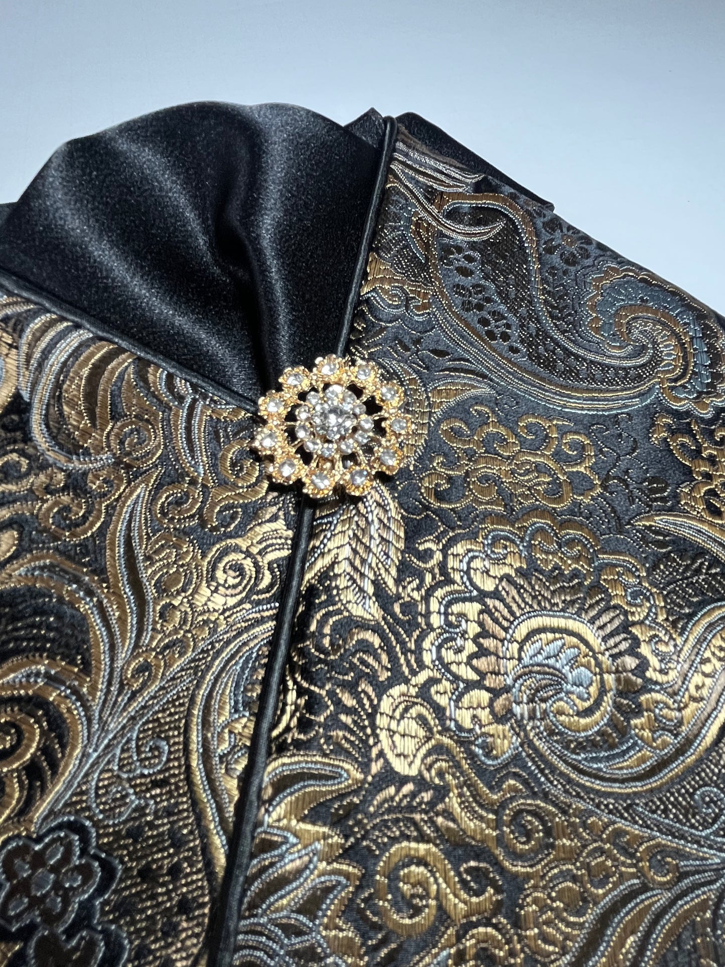 Black Silk Dressage Stock Tie
