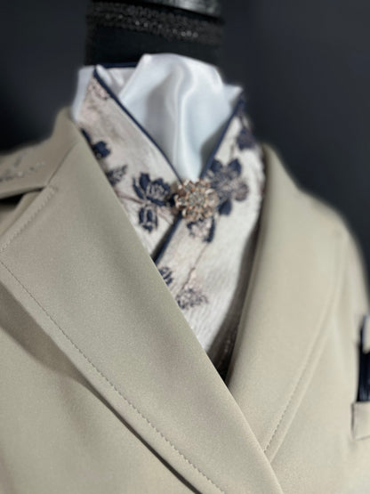 Metallic Rose Dressage Stock Tie