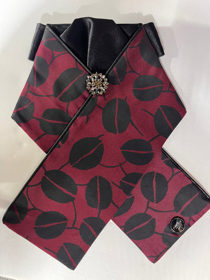 Equestrian Stockholm Bordeaux Dressage Pad and Oscar de La Renta Stock Tie