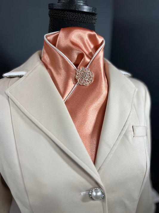 Coral Dressage Stock Tie