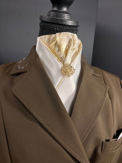 The Basic Golden Swirl Dressage Stock Tie