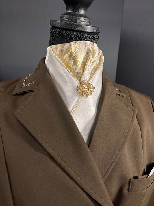 The Basic Golden Swirl Dressage Stock Tie