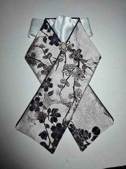 Metallic Rose Dressage Stock Tie
