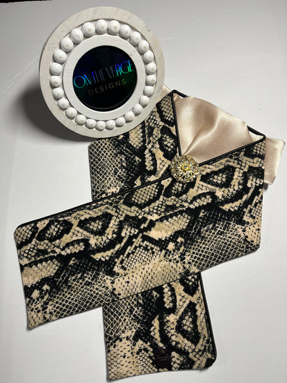 Snakeskin Dressage Stock Tie