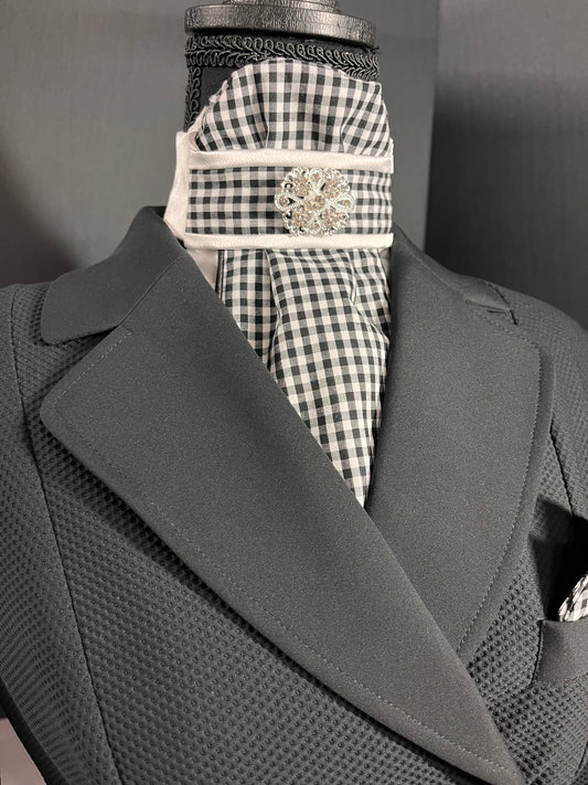 Gingham Traditional Euro Dressage Stock Tie