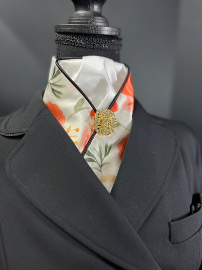 Bright Poppy Dressage Stock Tie