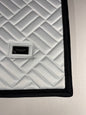 Equestrian Stockholm Modern Whites Dressage Saddle Pads. -Full Size- Various Borders