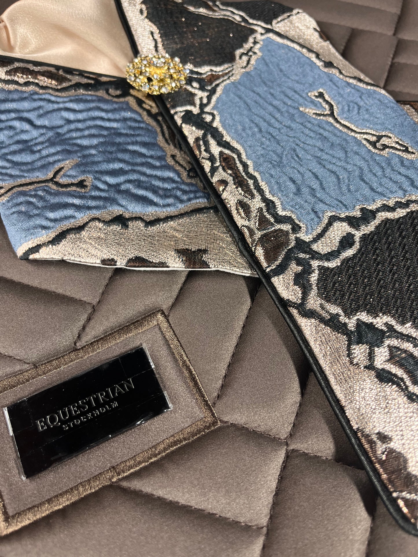 Equestrian Stockholm Modern Mocha and Abstract Blue Bundle