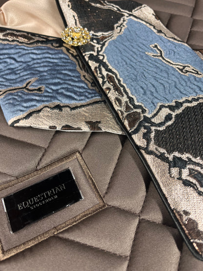 Equestrian Stockholm Modern Mocha and Abstract Blue Bundle