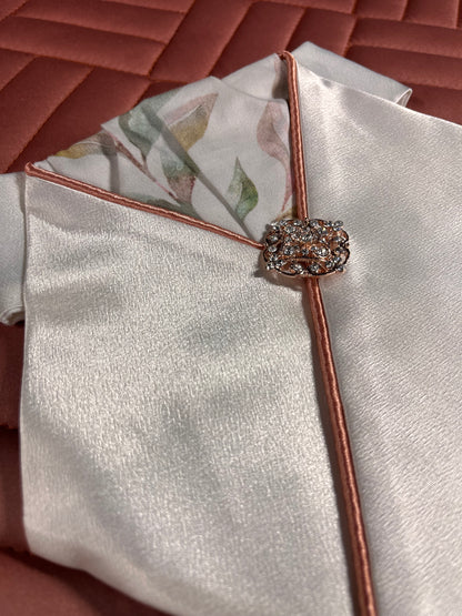 Equestrian Stockholm Coral Dressage Saddle Pad and Coral Springs Stock Tie Bundle