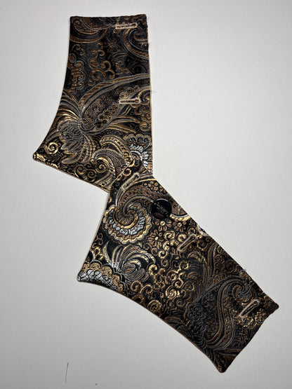 Antique Gold and Black Silk