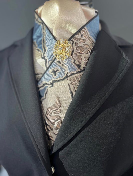Abstract Blue Dressage Stock Tie