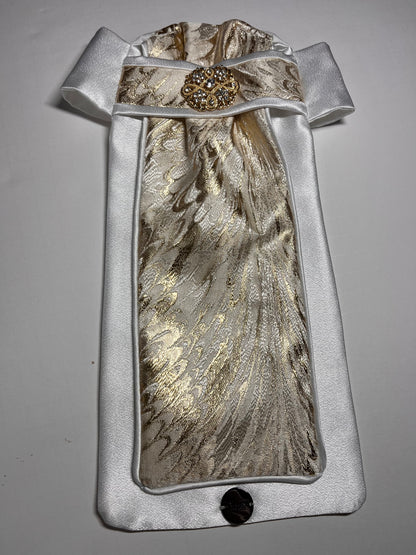 Golden Swirl Traditional Euro Dressage Stock Tie