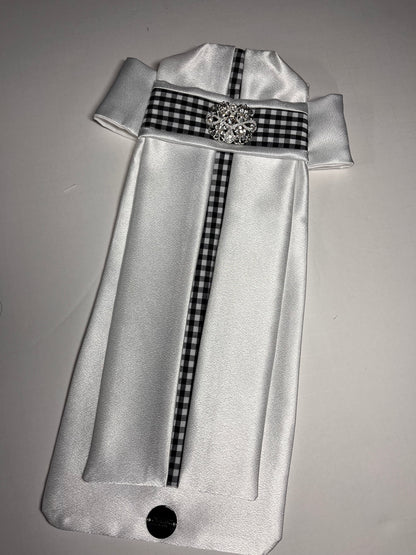 Gingham Euro Pleat Dressage Stock Tie