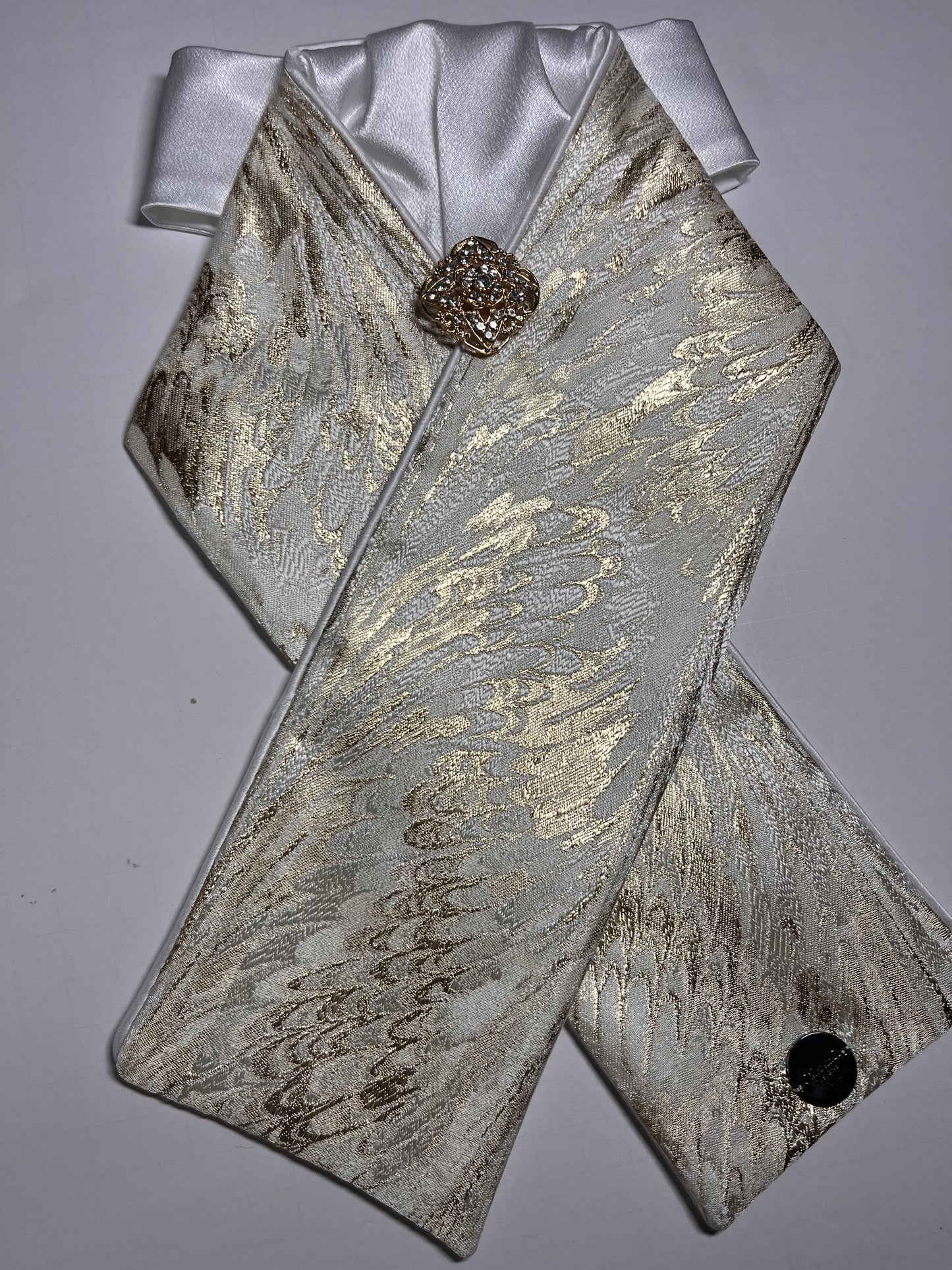 Golden Swirl Dressage Stock Tie