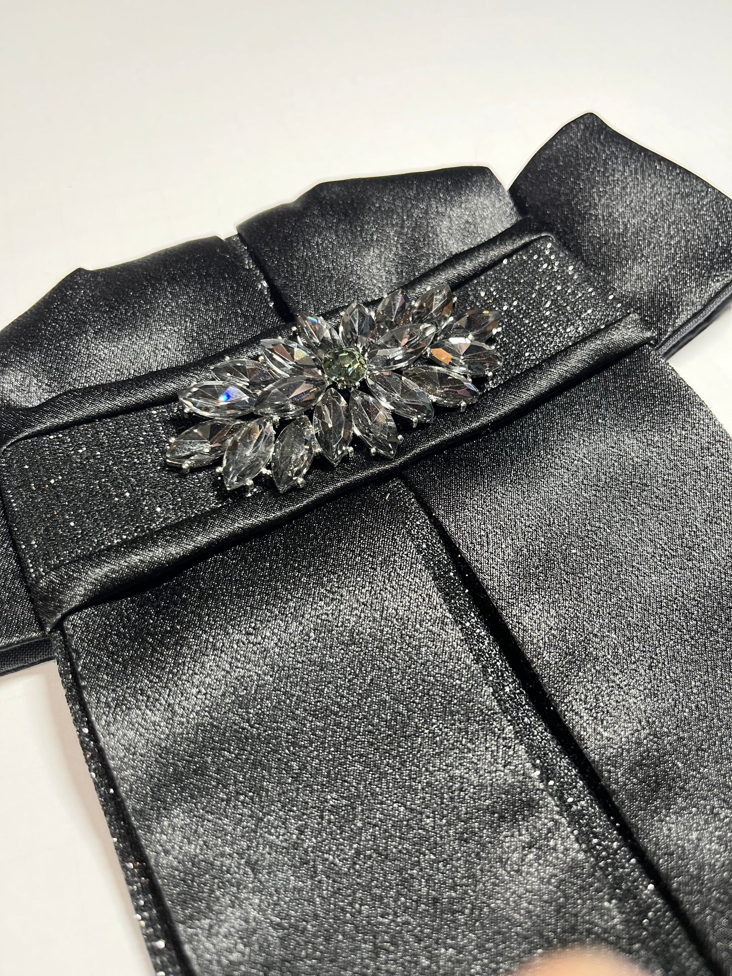 “The Black” Euro Pleat Dressage Stock Tie