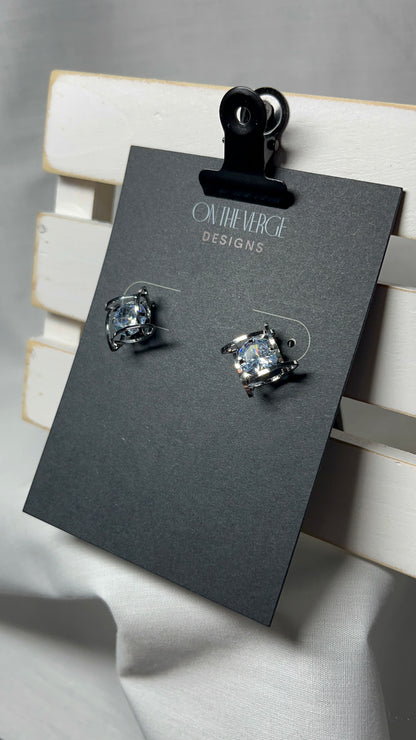 Wrap Solitaire Earrings