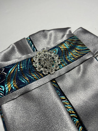 Feather Euro Pleat Dressage Stock Tie