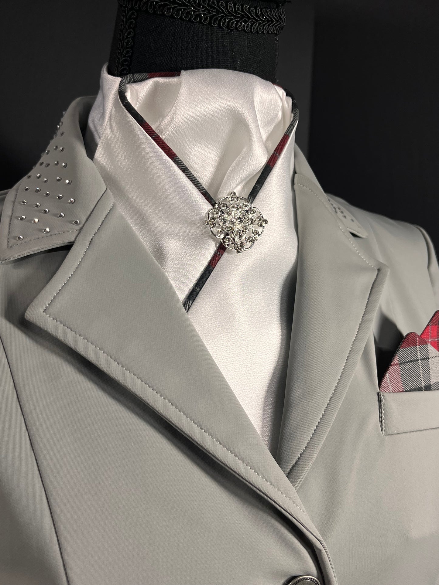 The Basic Plaid Dressage Stock Tie