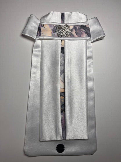 Marble Euro Pleat Dressage Stock Tie