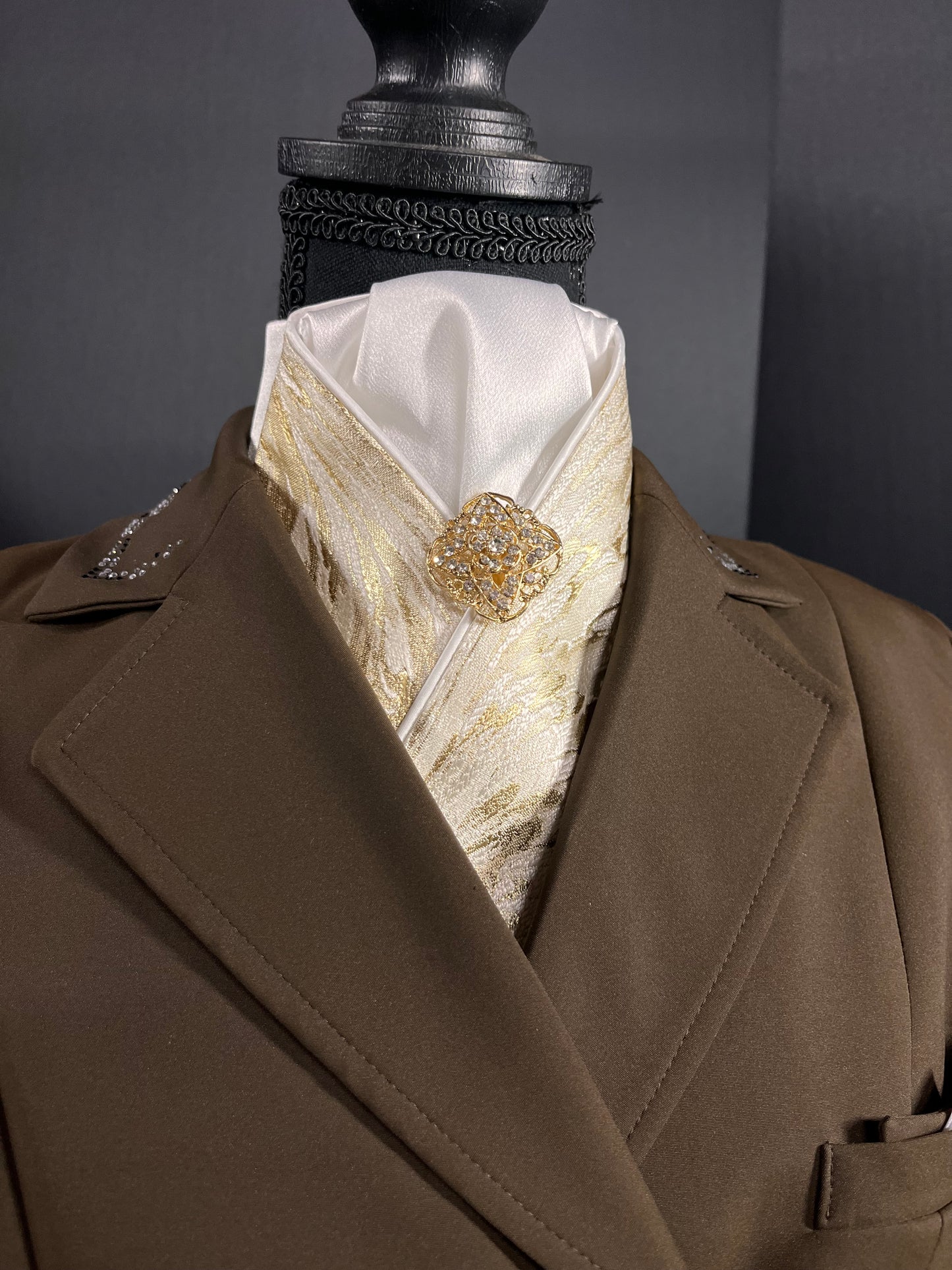 Golden Swirl Dressage Stock Tie