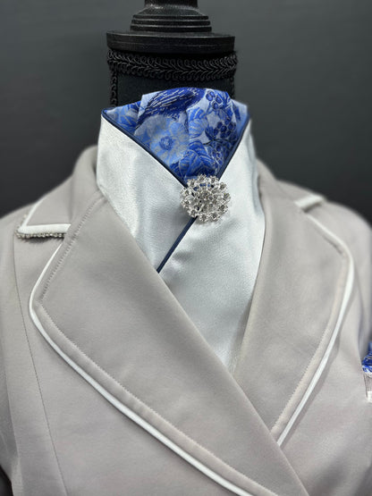 Winter Blues Reverse Dressage Stock Tie