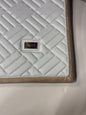 Equestrian Stockholm Modern Whites Dressage Saddle Pads. -Full Size- Various Borders