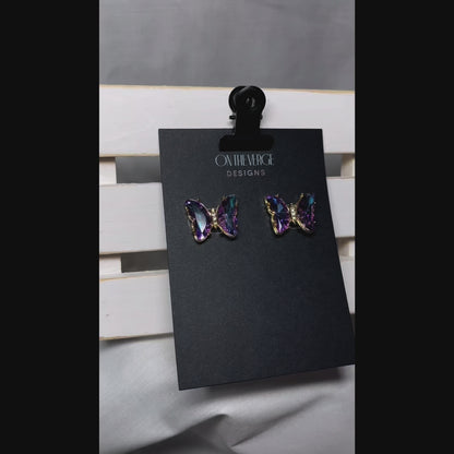 Butterfly AB Crystal Earrings