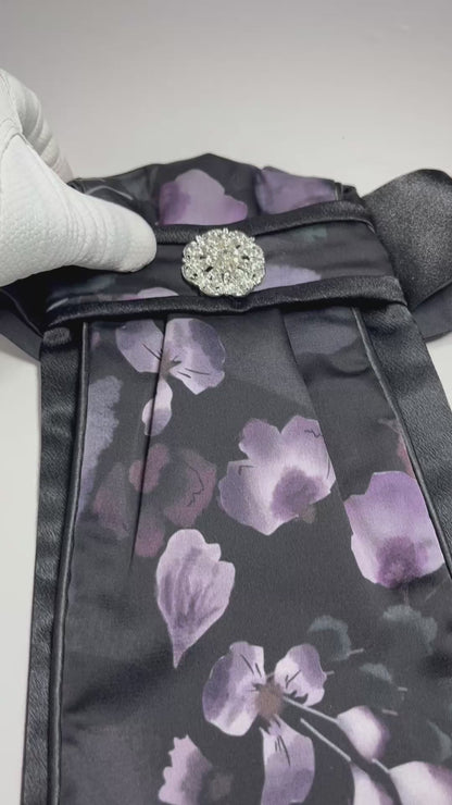 Black Lavender Traditional Dressage Stock Tie